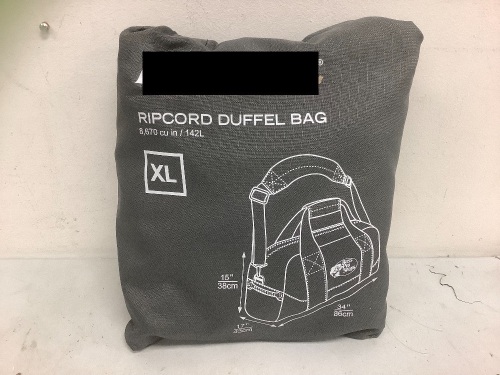 Ripcord Duffel Bag, XL, E-Commerce Return, Sold as is - Lot 689