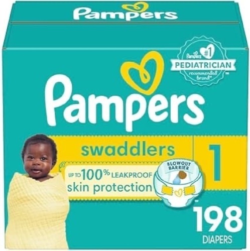 Pampers Swaddlers Diapers size 1 198 count - Lot 36