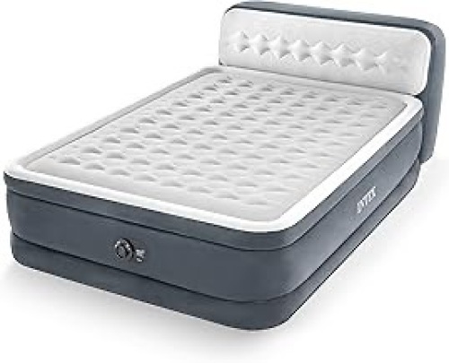 Intex Pillow Top Headboard Queen Air Mattress - Lot 155