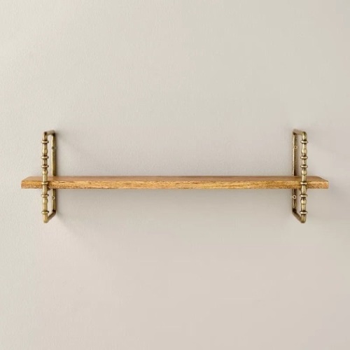 Hearth & Hand with Magnolia twisted Brass Wall Shelf - Lot 271