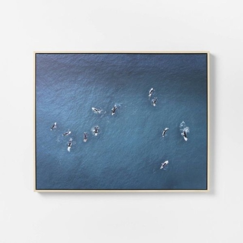 24"x30" Ocean Surf Framed Canvas- Threshold - Lot 228