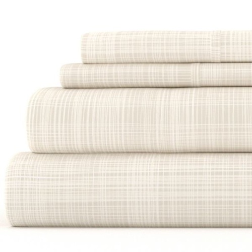 Printed Patterns 4pcs Twin Sheet Set, Thatch Ray - Lot 255