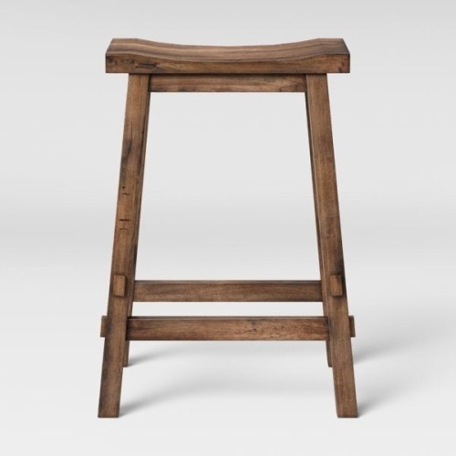 Farmhouse Wood Counter Height Stool - Lot 156