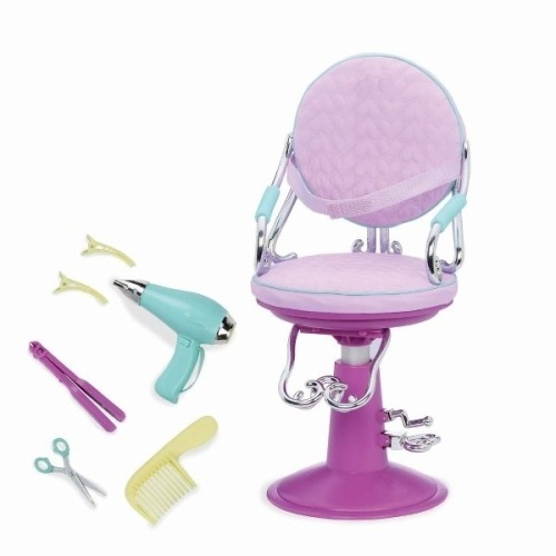 Our Generation Sitting Pretty Salon Chair Hair Styling Accessort Set for 18in Dolls - Lot 301