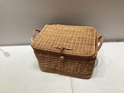 Lidded Rattan Basket- Threshold w/ Studio Mcgee - Lot 316