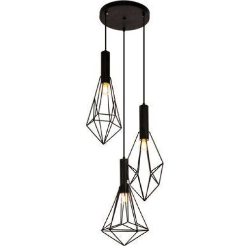 Jago 3 Light 16 inch Black Pendant Ceiling Light - Lot 151JF