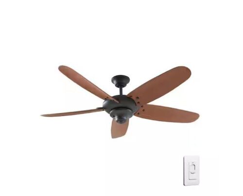 Home Decorators Collection Altura 60 in. Indoor/Outdoor Oil-Rubbed Bronze Ceiling Fan with Downrod and Reversible Motor; Light Kit Adaptable - Lot 155JF