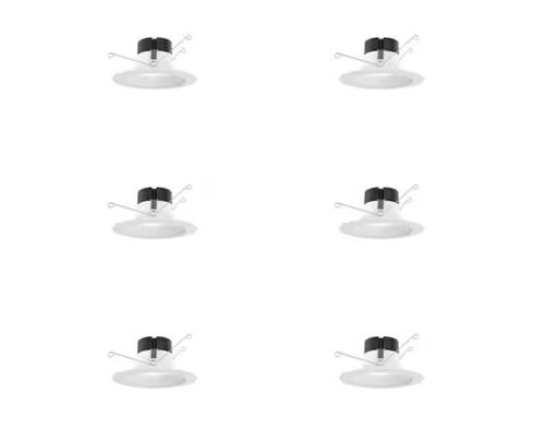 Juno Contractor Select 6 in. Selectable CCT Integrated LED White Smooth Recessed Light Trim, 6-Pack - Lot 156JF