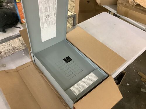 GE 125 Amp 12-Space 24-Circuit Main Breaker Outdoor Load Center and Breaker Kit - Lot 163JF