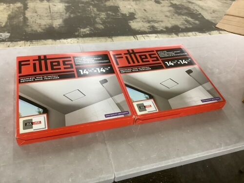 Lot of (2) FITTES Flush Exhaust Mount (Lite) 14.25 in. x 14.25 in. White - Lot 381JF