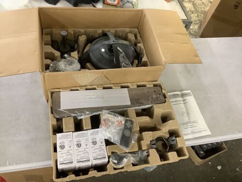 Home Decorators Collection Woodbank 52 in. LED Indoor Aged Iron Ceiling Fan with Light Kit and Remote Control and Reversible Blades - Lot 657JF