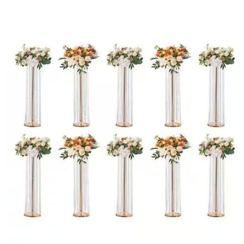 VEVOR 10 PCS 35.43 in Tall Crystal Centerpieces Flower Stands - Lot 255