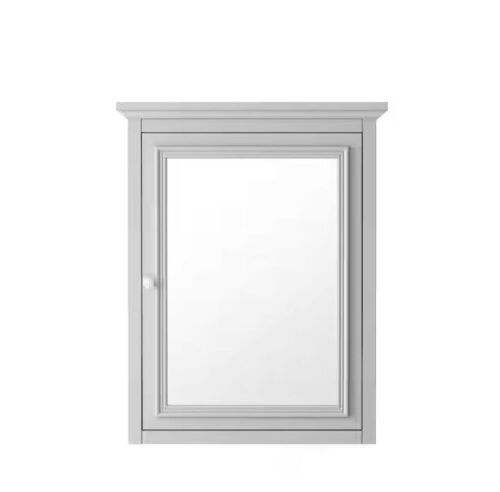 Home Decorators Collection Fremont 24 in. W x 30 in. H Rectangular Wood Framed Wall Bathroom Vanity Mirror in Gray - Lot 126JF