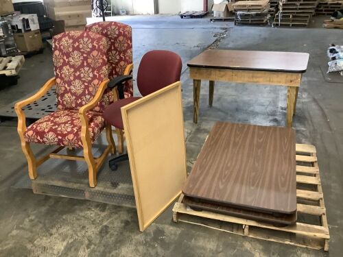 Lot of (3) Chairs & (2) Tables  - Lot 247
