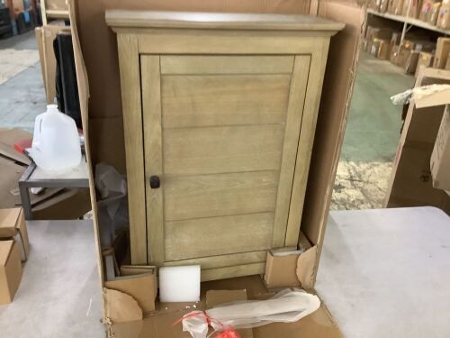 Home Decorators Collection Stanhope 22 in. W x 8 in. D x 30 in. H Bathroom Storage Wall Cabinet - Tiny Dent in Top Corner - Lot 128JF