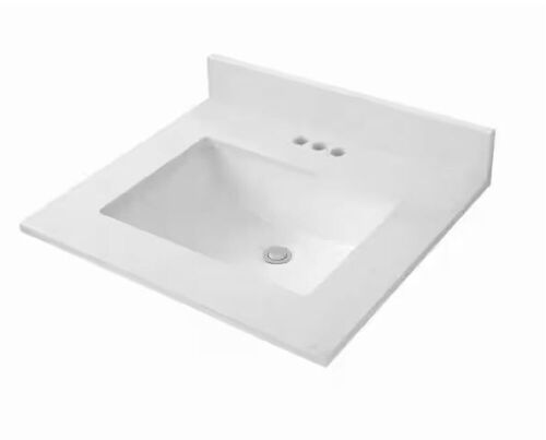 Home Decorators Collection 25 in. W x 22 in. D Quartz Vanity Top in Snow Orchid  - Lot 240JF