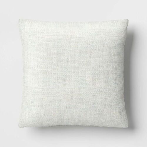 Case of (10) Room Essentials Textured Woven Cotton Square Throw Pillow, Mint, 16" - Lot 1202