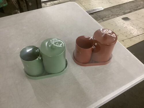 Case of (16) Horizon 3 Piece Jar with Tray Set  - Lot 792