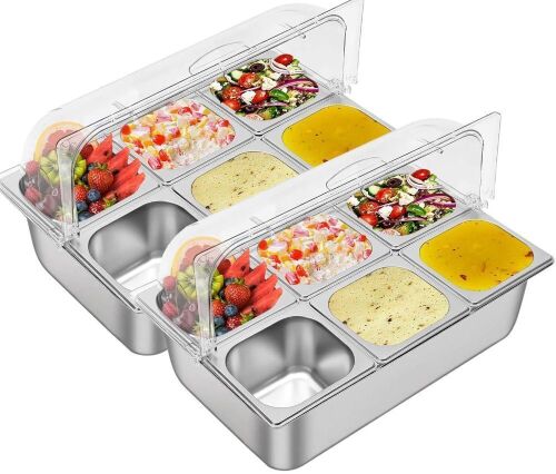 Countertop Food Serving Display Container, Set of 2  - Lot 877