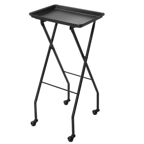OmySalon Foldable Rolling Salon Tray Trolley Cart on Wheels - Lot 885