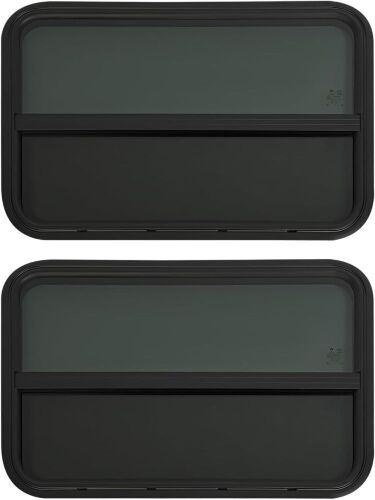 30"W x 20"H RV Vertical Slide Window with Trim Rings Fit for 0.12"-0.24" or 1.89"-2.13" Thickness Wall  - Lot 416