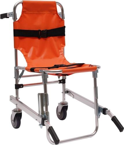 Portable Stair Chair Transport Wheelchair with Handrails and Adjustable Straps  - Lot 446