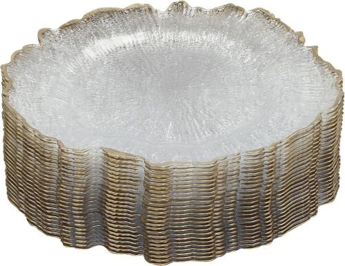 13 Inch Reusable Round Reef Charger Plates, 25pc  - Lot 533