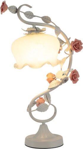 Flower Glass Table Lamp - Lot 544