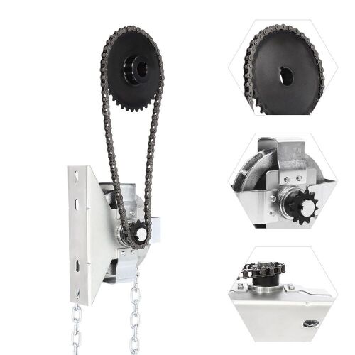 331LBS Garage Door Jackshaft 26ft Chain Hoist, 4.5:1 Reduction Gear Drive - Lot 289