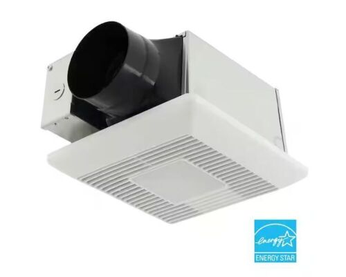 Panasonic Whisper Mighty LED Pick-A-Flow 70-90CFM Ceiling/Wall ENERGY STAR Bathroom Exhaust Fan 9.5 in. x 9.5 in. Grille Footprint - Lot 441JF