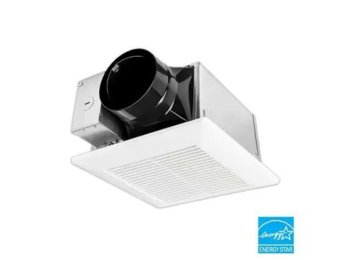 Panasonic Whisper Mighty Pick-A-Flow 70/90 CFM Ceiling/Wall Bathroom Exhaust Fan, Energy Star with 9 in. x 9 in. Grille Footprint - Lot 200JF