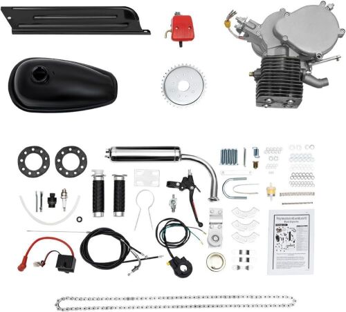  100CC Two-Stroke Bike Engine Kit 1.9KW 44 Tooth Sprocket for 26" 28" Bicycle  - Lot 61