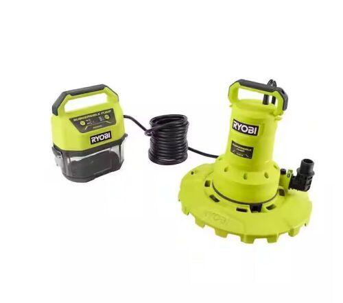 RYOBI ONE+ 18V 1/6 HP Submersible Pump, Tool Only - Lot 45JF