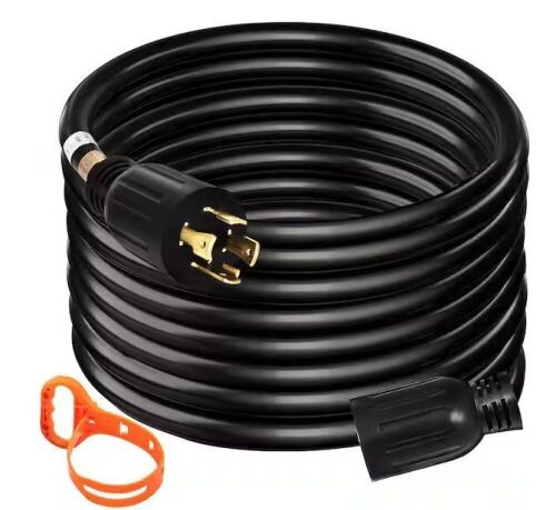 VEVOR 50 ft. Generator Extension Cord 250-Volt 30 Amp Generator Cord UL Listed Generator Power Cord with Twist Lock Connectors - Lot 84JF