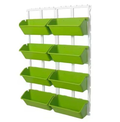Green Plastic Railing Vertical Hanging Planter Stand - Lot 610
