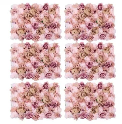 Artificial Floral Wall Panels, 23.6" x 15.7", 6 pc  - Lot 619