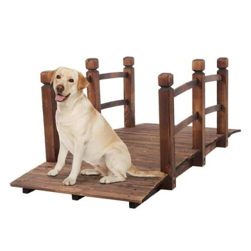 VINGLI 5 ft Wooden Garden Bridge   - Lot 638