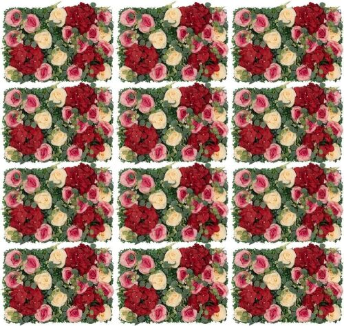 Artificial Flower Wall Panels 15.7" x 23.6", 12 pc  - Lot 643