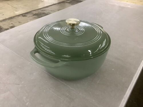 Cast-Iron Dutch Oven Kitchen Cookware w/ Enamel, Handles - Lot 805