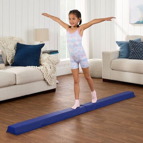 Folding Floor Balance Beam for Gymnastics Practice, Exercise - 8ft - Lot 808