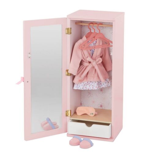 Our Generation Fashion Closet 18" Dolls-just the closet and gown slightly dmged corner - Lot 17wg