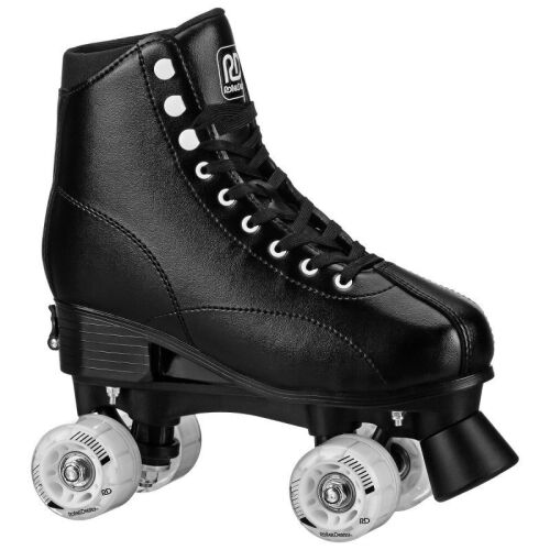 Roller Derby Youth Adult Custom Fit Quad Roller Skates - Black 7-10 - Lot 74WG