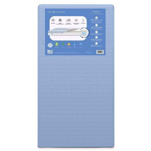 Delta Children Breathe Mattress -Toddler Mattress with Cloud Core-has warehouse stains - Lot 86WG