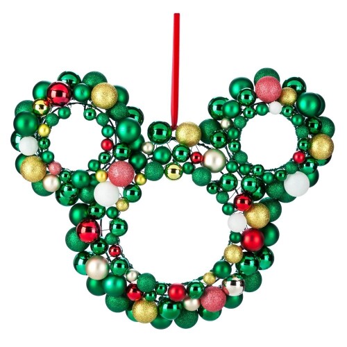 Disney Mickey Mouse & FriendsChristmas Wreath- few broken ornaments - Lot 113wg