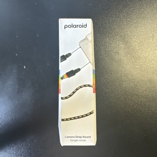 POLAROID Retro CAMERA Round STRAP in Black / RAINBOW - Lot 136WG