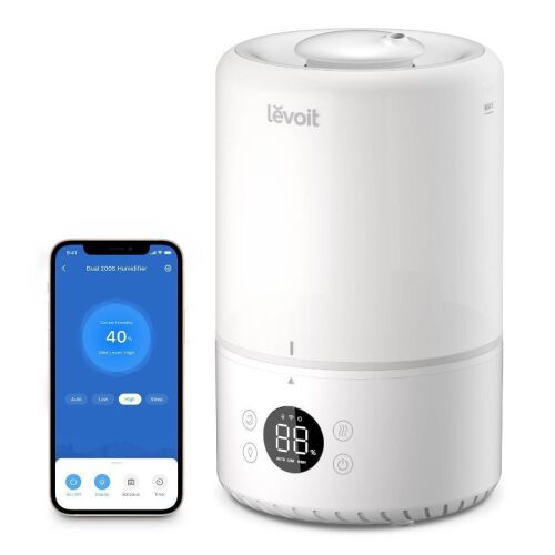 LEVOIT Dual 200S Smart Humidifiers for Bedroom, Top Fill, Essential Oil Diffuser - Lot 140WG
