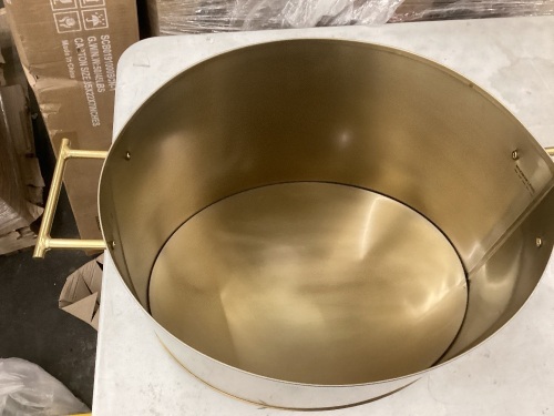 Metal Oval Beverage Tub Gold - Threshold: - Lot 503WG