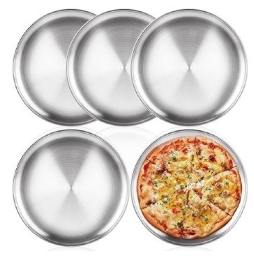 5 Pack Stainless Steel Pizza Pan,12 Inch - Lot 477