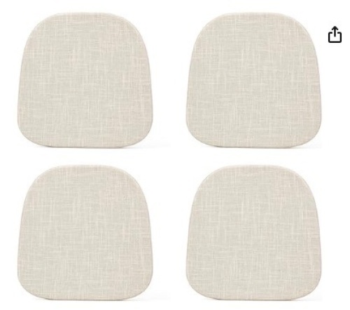 Tromlycs 14x14 Metal Chair Cushions, Set of 5, Beige - Lot 473