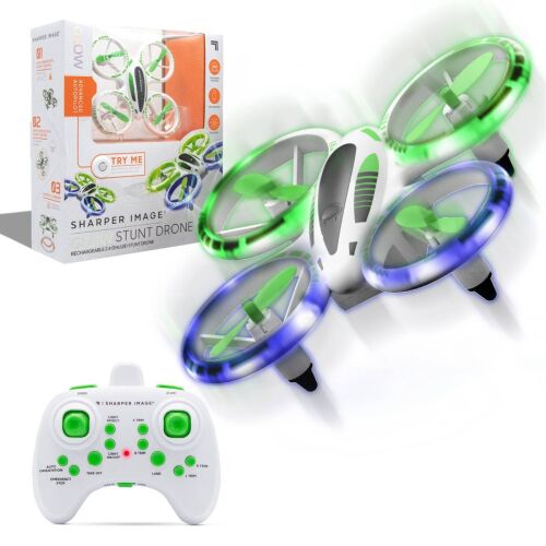 Sharper Image 2.4Ghz RC Glow Up Stunt Drone With LED Lights - Lot 246wg
